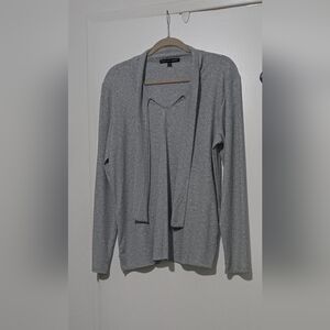 Womens Silver Long Sleeve Shirt